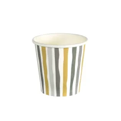 Pappbecher Und -Gläser>DUNI Schnapsglas aus Pappe 6 cl Stripes Black and Gold