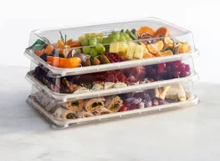 Frischetabletts>DUNI Servierplatte, Bagasse 460 x 300 x 25 mm Braun