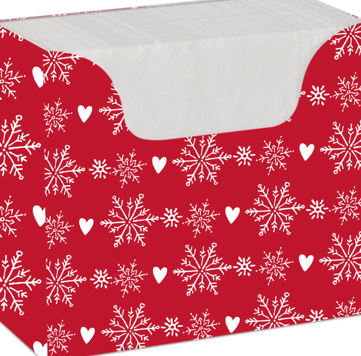 Serviettenspender>DUNI Serviettenboxen 33 x 33 cm Winter Flakes 1-lagig