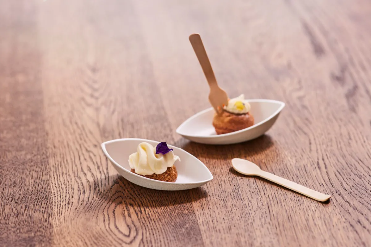 Holzbesteck>DUNI Silva Mini-Gabel 9 cm Natürlich