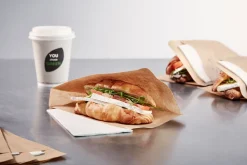 Einwickelpapier>DUNI Snack Sacchetto mit weißer 2-lg. Serviette 113 x 210 mm Braun