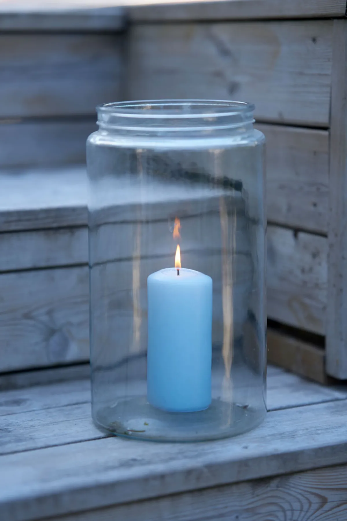 Stumpenkerzen>DUNI Stumpenkerzen 150 x Ø 70 mm 62 Std. Leicht Blau