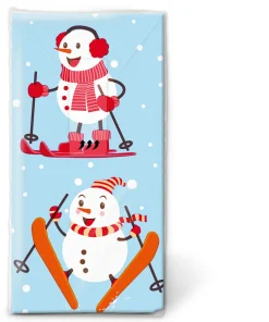 Kosmetiktücher>PAPER + DESIGN Taschentücher 21,5 x 22 cm Active Snowmen