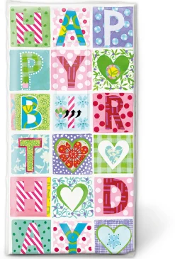 Kosmetiktücher>PAPER + DESIGN Taschentücher 21,5 x 22 cm B-day