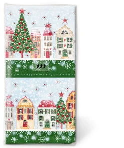 Kosmetiktücher>PAPER + DESIGN Taschentücher 21,5 x 22 cm Christmas Town