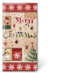 Kosmetiktücher>PAPER + DESIGN Taschentücher 21,5 x 22 cm Country Xmas