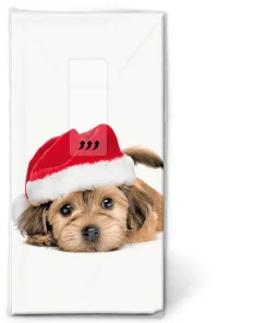 Kosmetiktücher>PAPER + DESIGN Taschentücher 21,5 x 22 cm Sweet Santa Dog