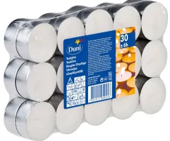 Teelichter & Nachfüllsets>DUNI Teelichte, 6 Std. Ø 39 mm 6 Std. Weiß