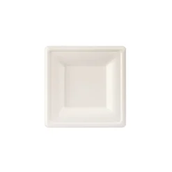 Bagasse Teller & Schalen>DUNI Teller, quadratisch 16 x 16 cm Weiß