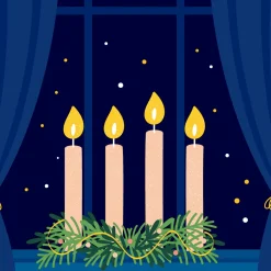 Cocktailservietten>PAPER + DESIGN Tissue-Serviette 24 x 24 cm Advent Night 3-lagig