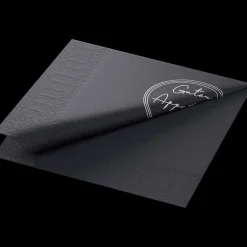 Vorgefaltete Servietten>DUNI Tissue-Serviette 33 x 33 cm Appetit Black 2-lagig