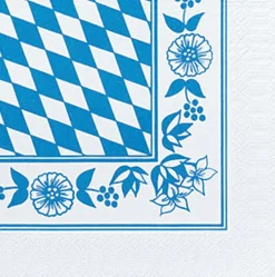 Servietten Im Lunchformat>DUNI Tissue-Serviette 33 x 33 cm Bayernraute 3-lagig