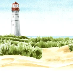 Servietten Im Lunchformat>PAPER + DESIGN Tissue-Serviette 33 x 33 cm Beach Lighthouse 3-lagig