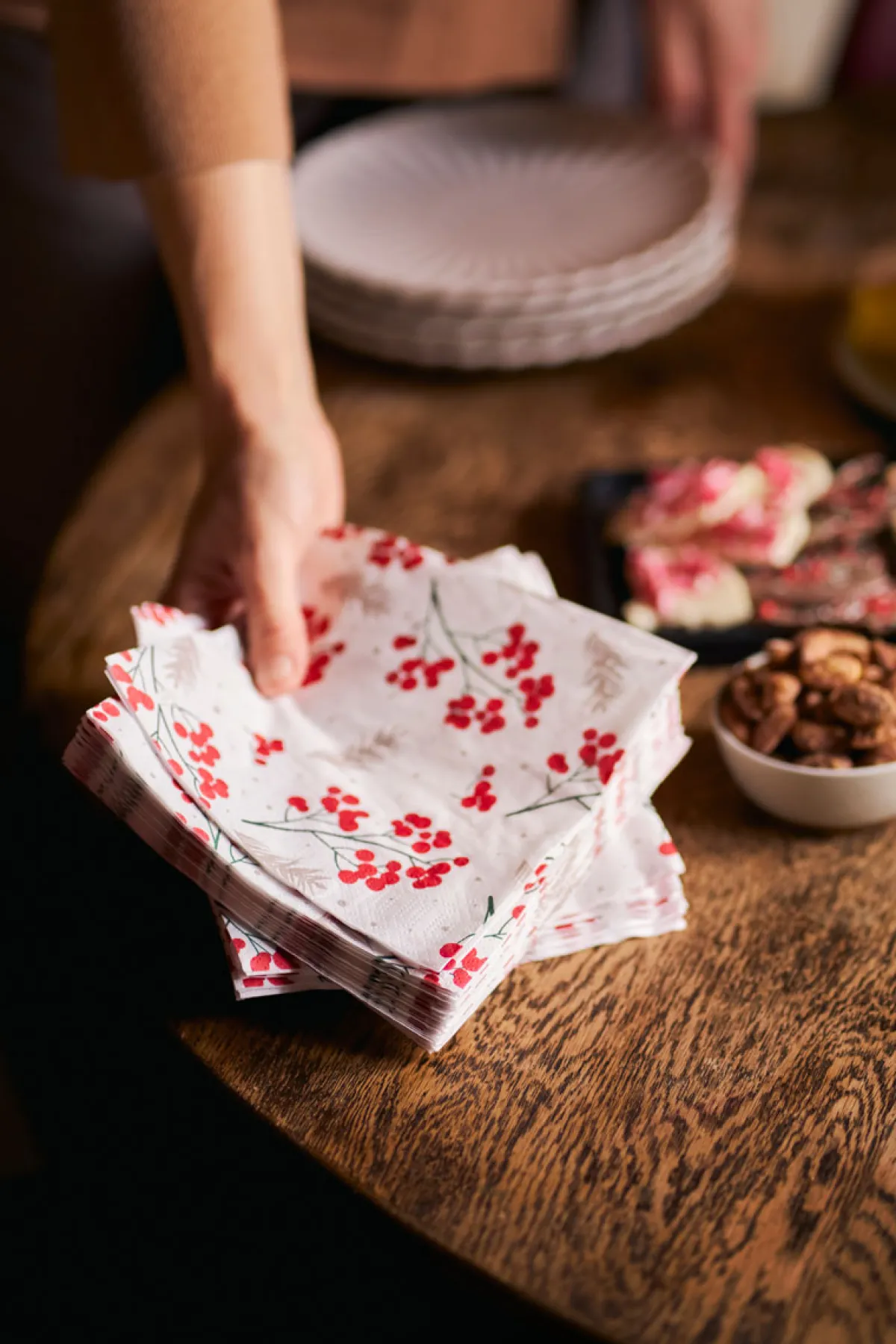 Servietten Im Lunchformat>DUNI Tissue-Serviette 33 x 33 cm Berrie Merrie 3-lagig