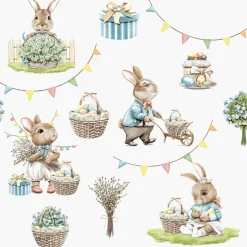 Servietten Im Lunchformat>PAPER + DESIGN Tissue-Serviette 33 x 33 cm Bunny Joy 3-lagig