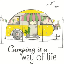 Servietten Im Lunchformat>PAPER + DESIGN Tissue-Serviette 33 x 33 cm Camp Life 3-lagig
