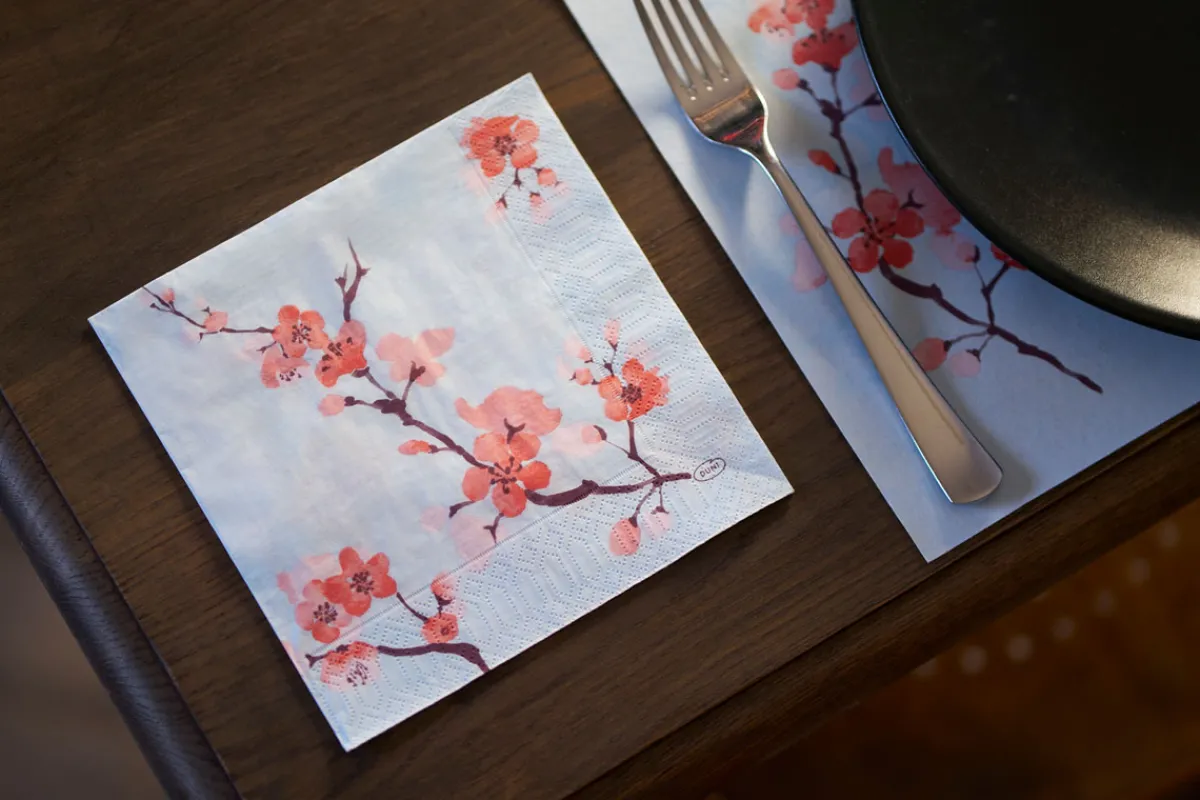 Servietten Im Lunchformat>DUNI Tissue-Serviette 33 x 33 cm Cherry Breeze Blue 3-lagig