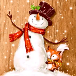 Servietten Im Lunchformat>PAPER + DESIGN Tissue-Serviette 33 x 33 cm Cheery Snowman 3-lagig