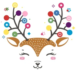 Servietten Im Lunchformat>PAPER + DESIGN Tissue-Serviette 33 x 33 cm Colourful Deer 3-lagig