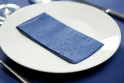 Vorgefaltete Servietten>DUNI Tissue-Serviette 33 x 33 cm Dunkelblau 3-lagig