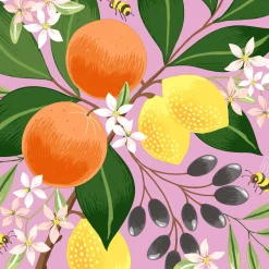 Servietten Im Lunchformat>PAPER + DESIGN Tissue-Serviette 33 x 33 cm Exotic Fruits 3-lagig