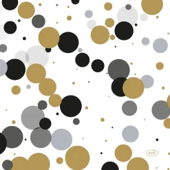Servietten Im Lunchformat>DUNI Tissue-Serviette 33 x 33 cm Festive Bubbles Black 3-lagig