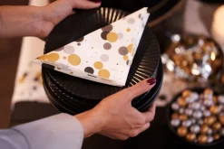 Servietten Im Lunchformat>DUNI Tissue-Serviette 33 x 33 cm Festive Bubbles Black 3-lagig