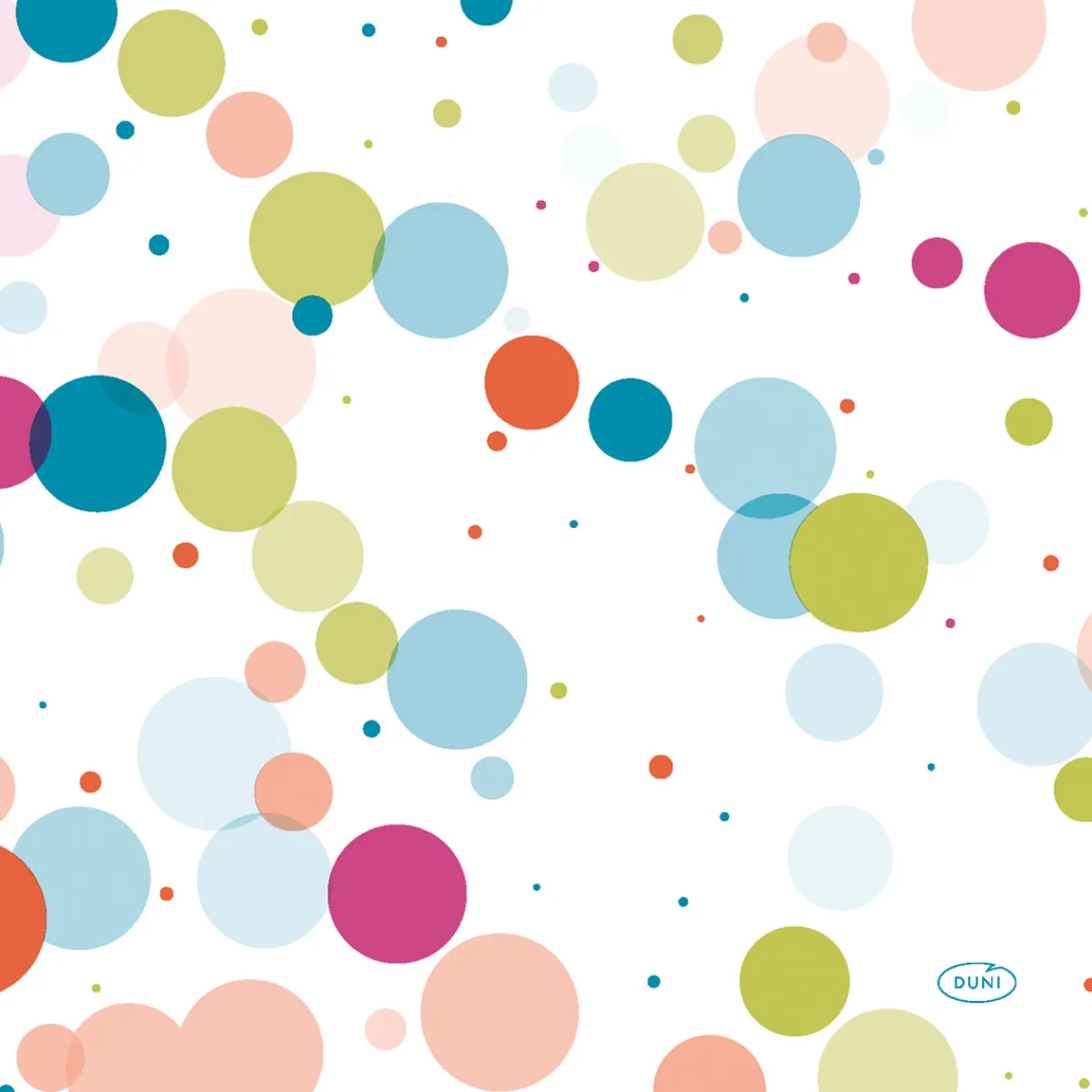 Servietten Im Lunchformat>DUNI Tissue-Serviette 33 x 33 cm Festive Bubbles Multi 3-lagig