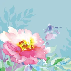 Cocktailservietten>DUNI Tissue-Serviette 24 x 24 cm Flowy Floral 3-lagig
