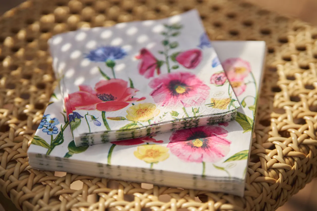 Servietten Im Lunchformat>DUNI Tissue-Serviette 33 x 33 cm Flowy Meadow 3-lagig