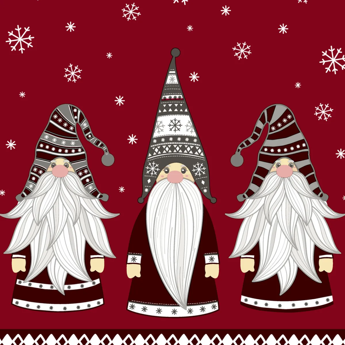 Servietten Im Lunchformat>PAPER + DESIGN Tissue-Serviette 33 x 33 cm Gnomes 3-lagig