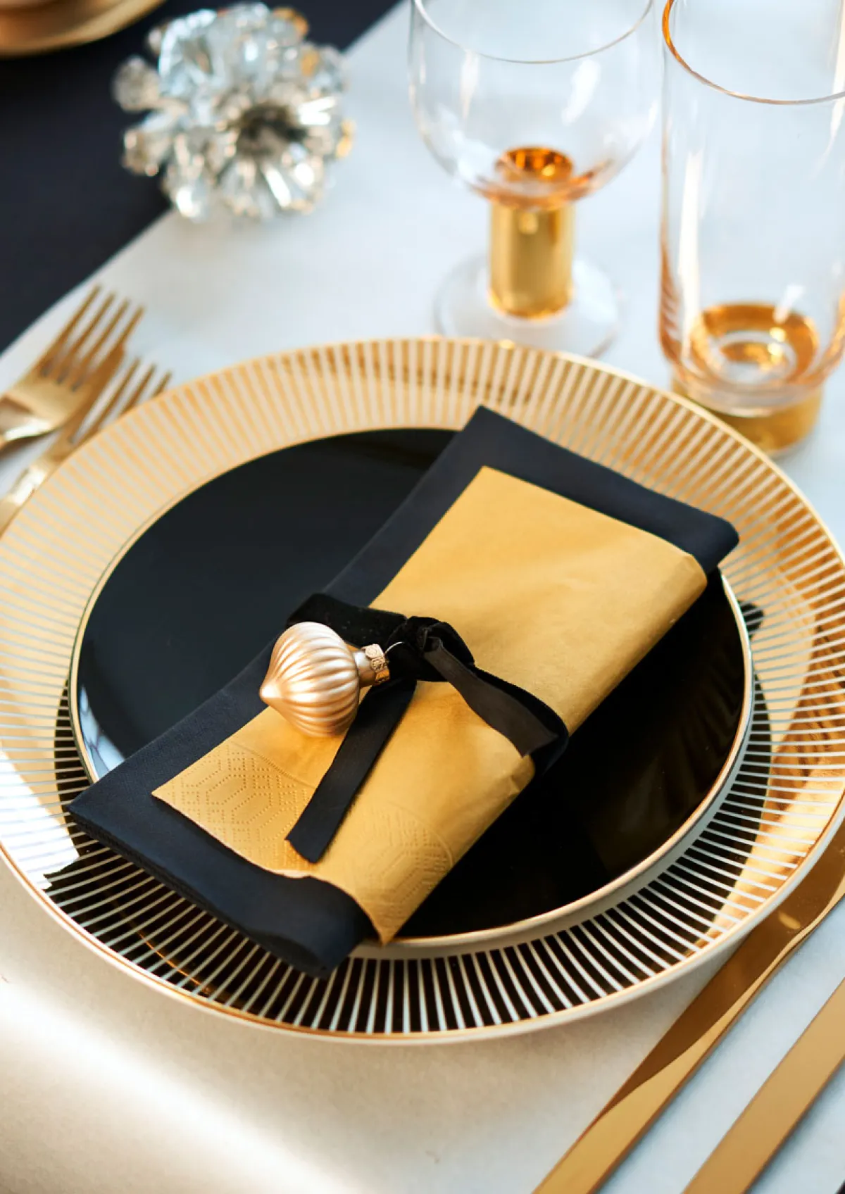 Servietten Im Lunchformat>DUNI Tissue-Serviette 33 x 33 cm Gold 3-lagig