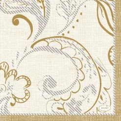 Cocktailservietten>DUNI Tissue-Serviette 24 x 24 cm Golden Grace Cream 3-lagig