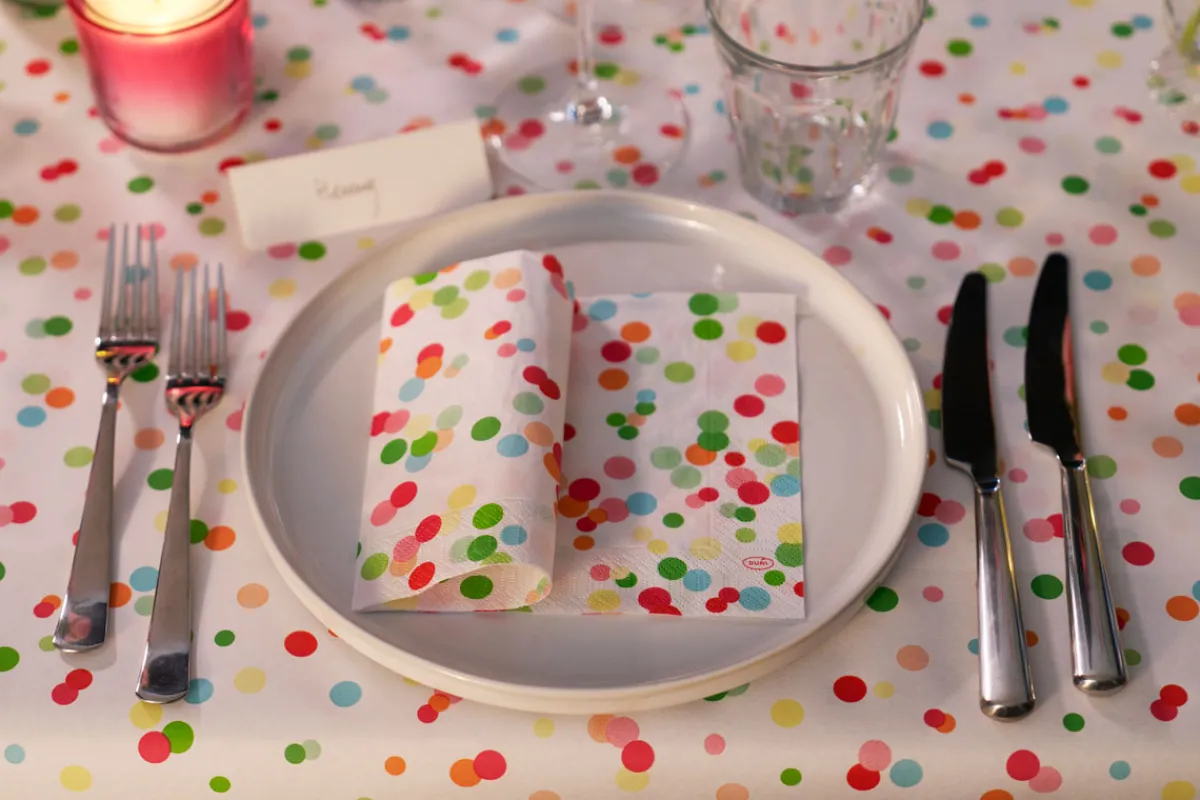 Servietten Im Lunchformat>DUNI Tissue-Serviette 33 x 33 cm Happy Bubbles 3-lagig