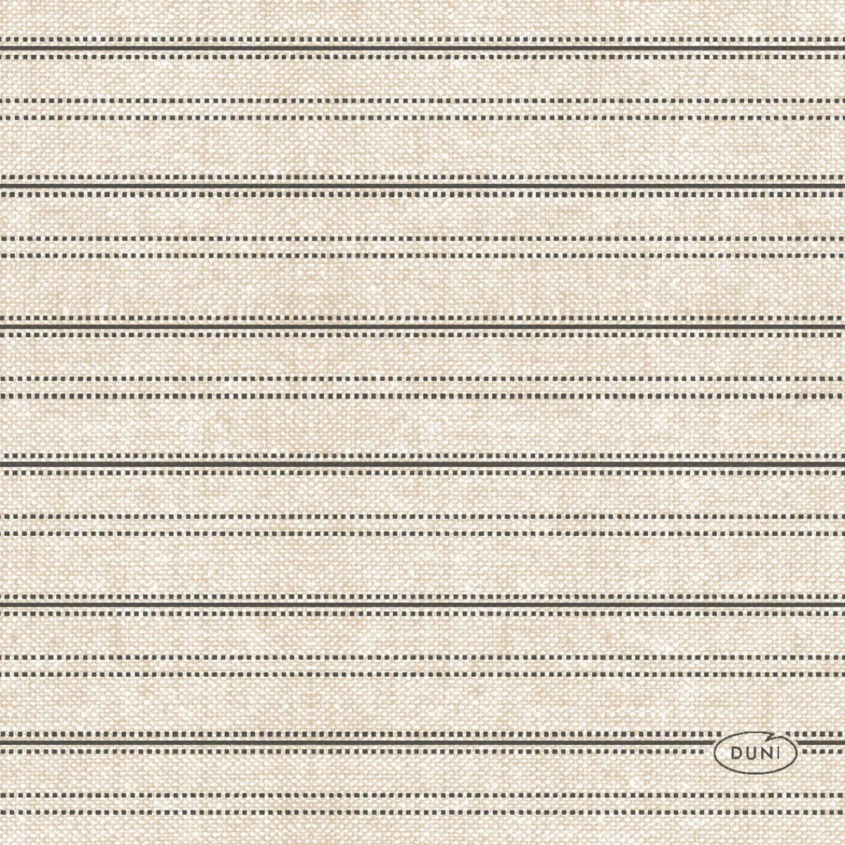Cocktailservietten>DUNI Tissue-Serviette 24 x 24 cm Linen Lines Black 3-lagig