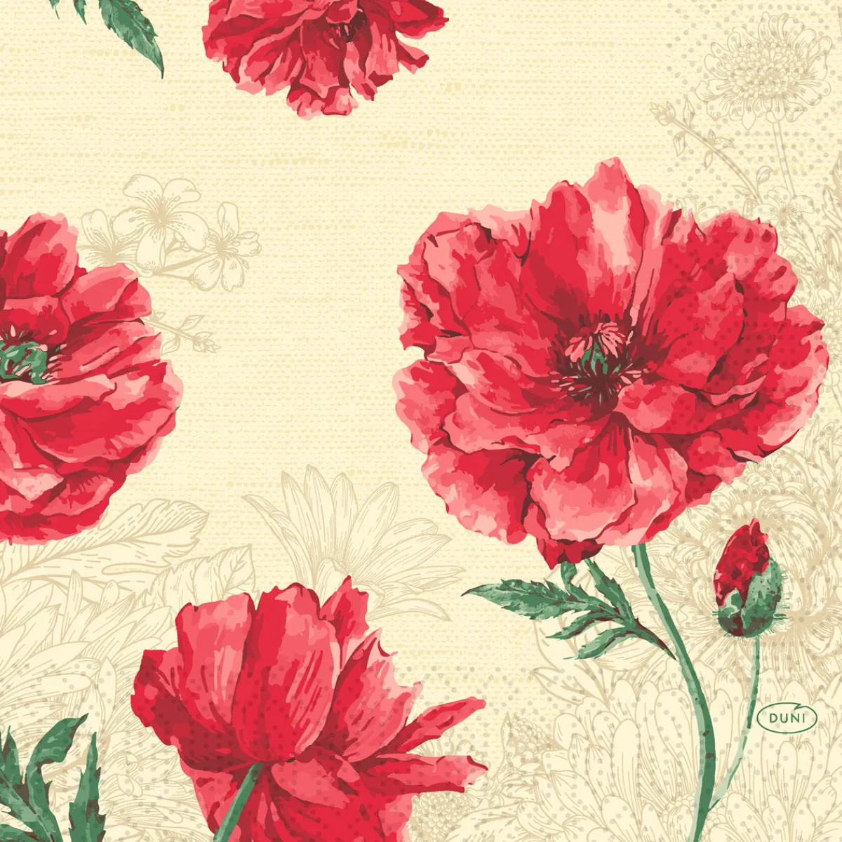 Servietten Im Lunchformat>DUNI Tissue-Serviette 33 x 33 cm Monique 3-lagig