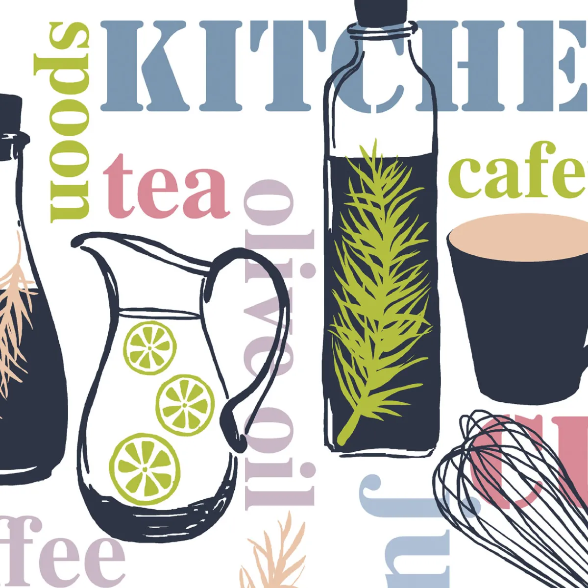 Servietten Im Lunchformat>PAPER + DESIGN Tissue-Serviette 33 x 33 cm My Kitchen 3-lagig