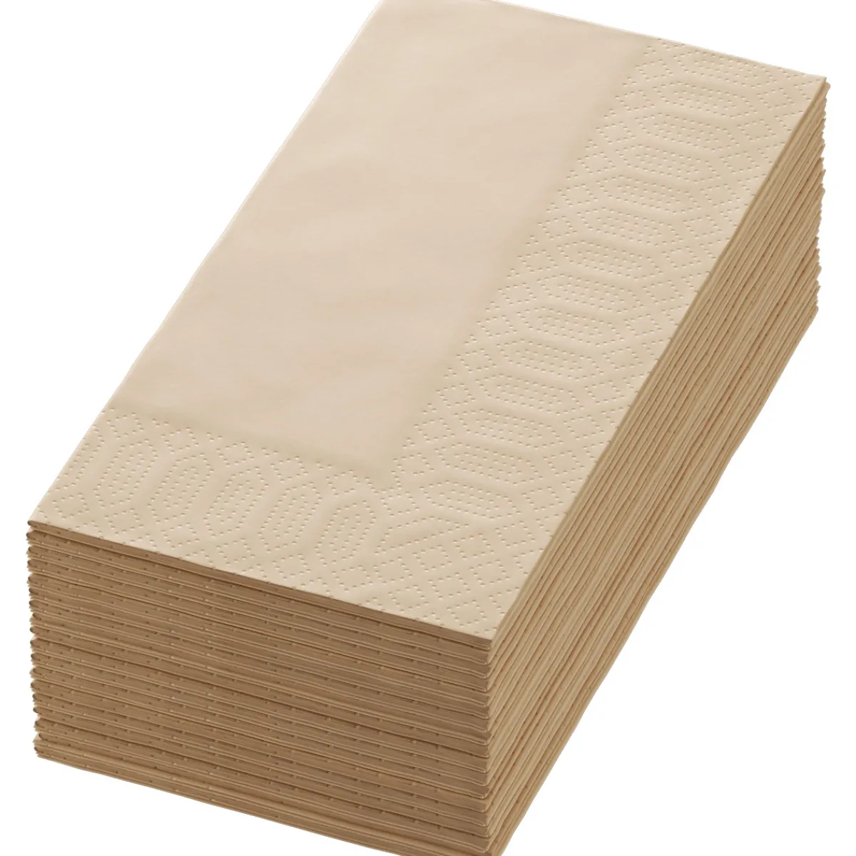 Vorgefaltete Servietten>DUNI Tissue-Serviette 40 x 40 cm Natural Brown 2-lagig