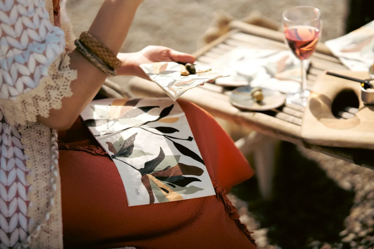 Servietten Im Lunchformat>DUNI Tissue-Serviette 33 x 33 cm Nomad Flowers 3-lagig