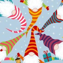 Servietten Im Lunchformat>PAPER + DESIGN Tissue-Serviette 33 x 33 cm Nordic Santas 3-lagig