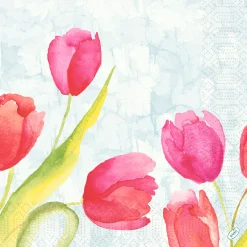 Servietten Im Dinnerformat>DUNI Tissue-Serviette 40 x 40 cm Painted Tulips 3-lagig