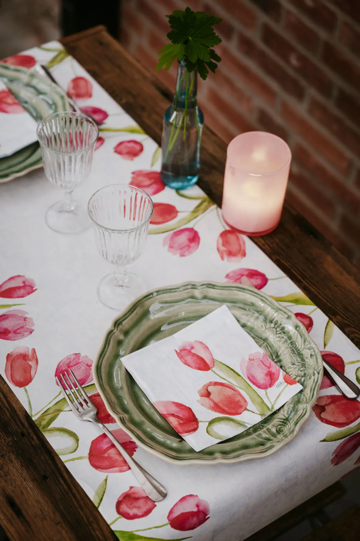 Servietten Im Lunchformat>DUNI Tissue-Serviette 33 x 33 cm Painted Tulips 3-lagig