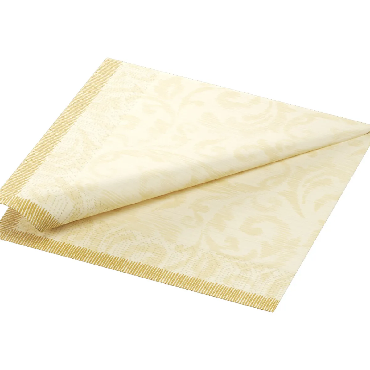 Servietten Im Dinnerformat>DUNI Tissue-Serviette 40 x 40 cm Rich Damast Cream 3-lagig