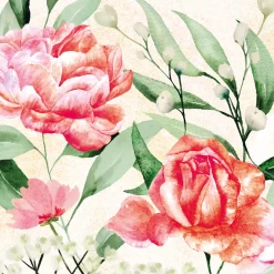 Cocktailservietten>PAPER + DESIGN Tissue-Serviette 24 x 24 cm Rose symphonie 3-lagig