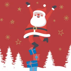 Servietten Im Lunchformat>PAPER + DESIGN Tissue-Serviette 33 x 33 cm Santa time 3-lagig