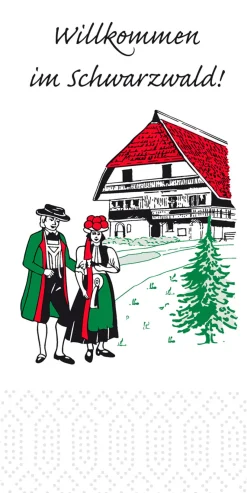 Servietten Im Lunchformat>DUNI Tissue-Serviette 33 x 33 cm Schwarzwald 3-lagig