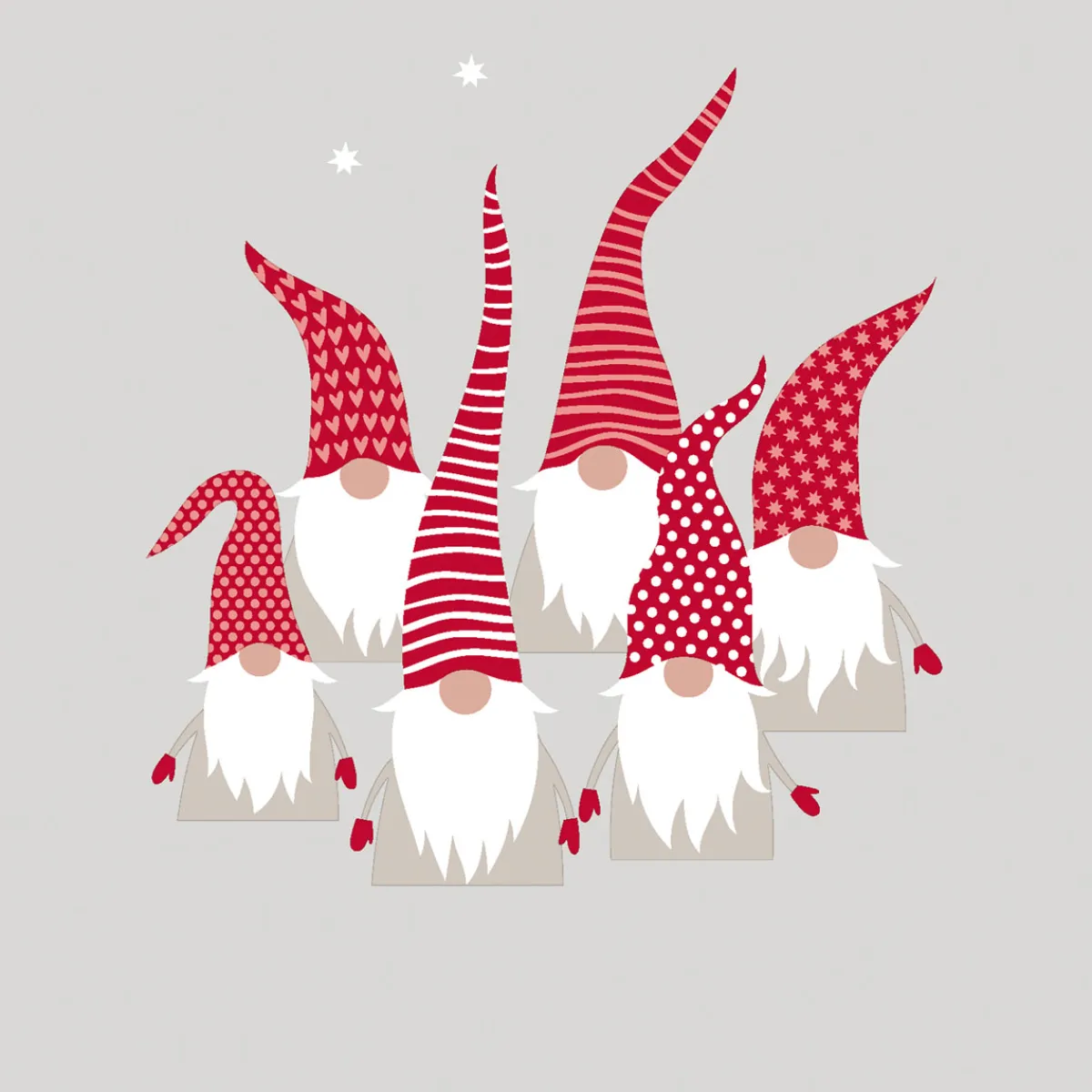 Cocktailservietten>PAPER + DESIGN Tissue-Serviette 24 x 24 cm Scandic Santas 3-lagig