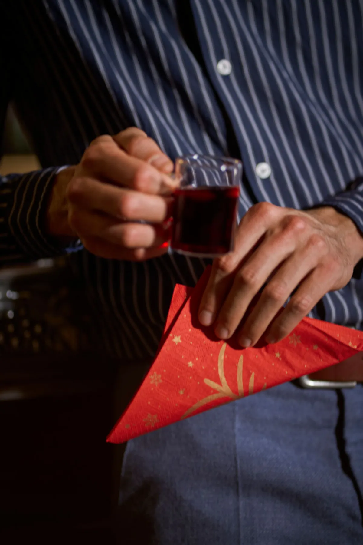 Servietten Im Lunchformat>DUNI Tissue-Serviette 33 x 33 cm Shimmer Trees 3-lagig