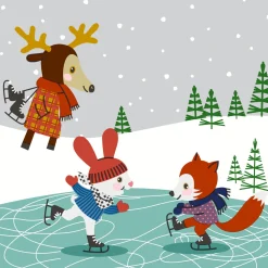 Servietten Im Lunchformat>PAPER + DESIGN Tissue-Serviette 33 x 33 cm Skating friends 3-lagig