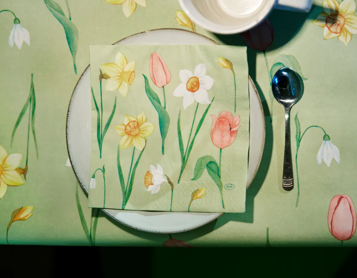 Servietten Im Dinnerformat>DUNI Tissue-Serviette 40 x 40 cm Spring Melody 3-lagig